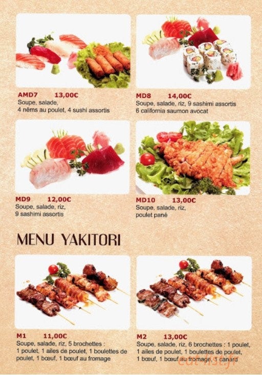 Sushi osaka — carte page 2