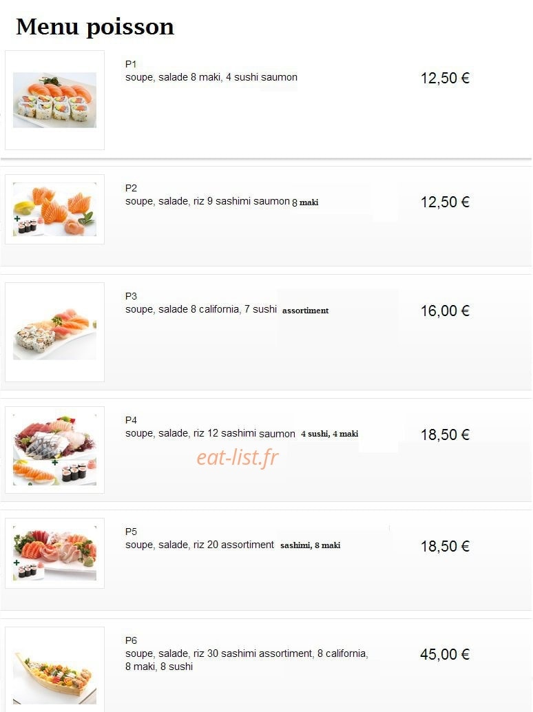 Sushizone — carte page 3