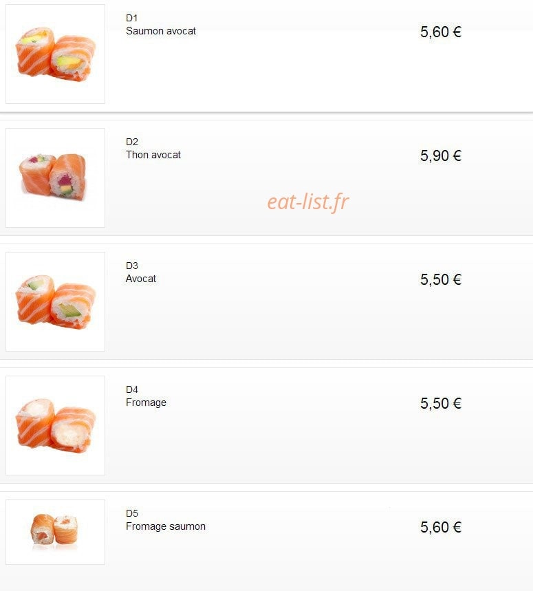 Sushizone — carte page 12
