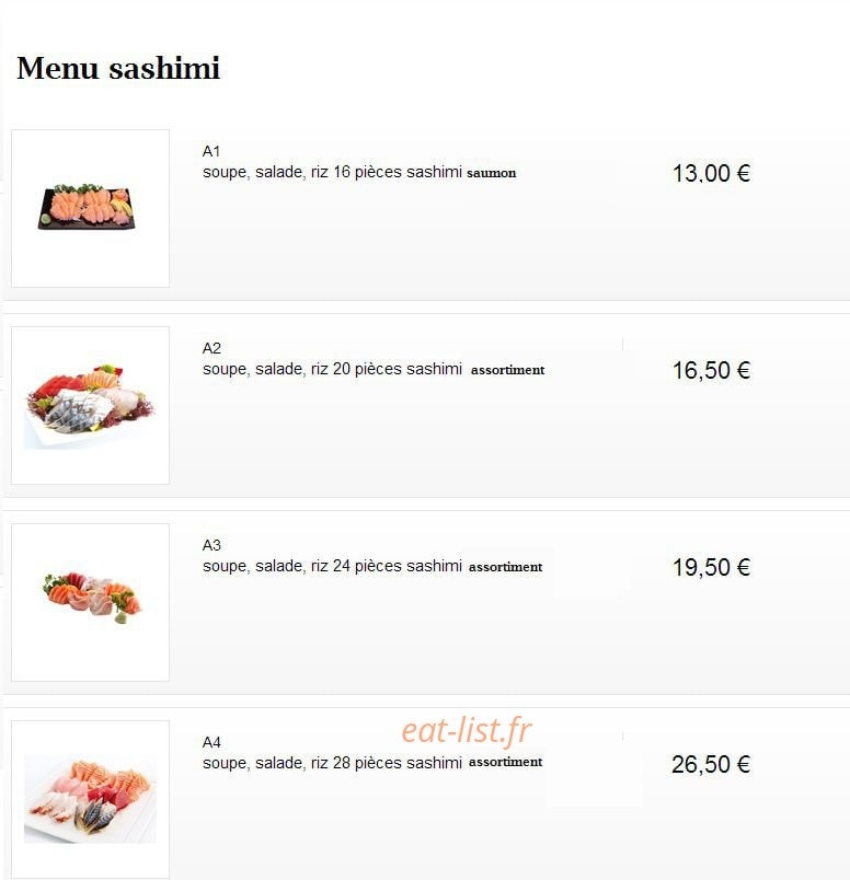Sushizone — carte page 4