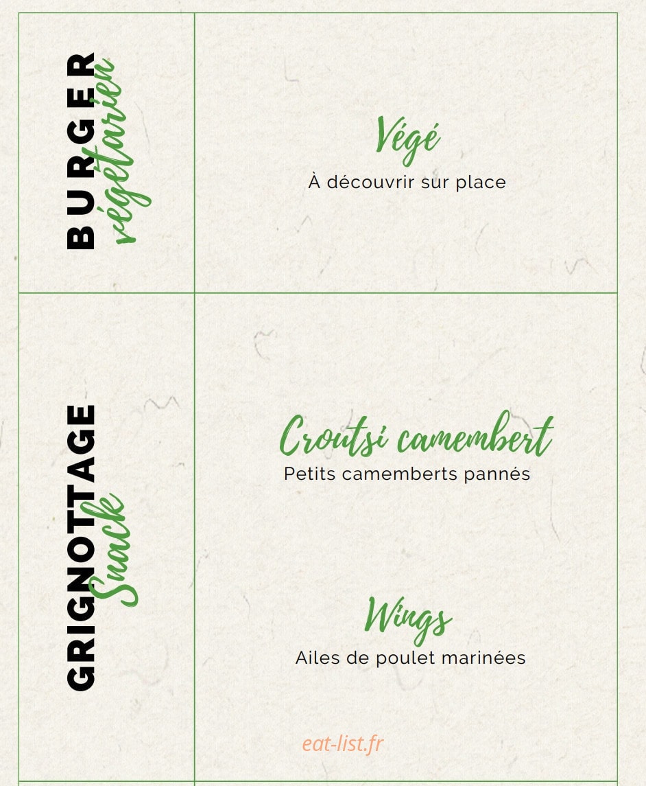 Wall Str'eat Café — carte page 5
