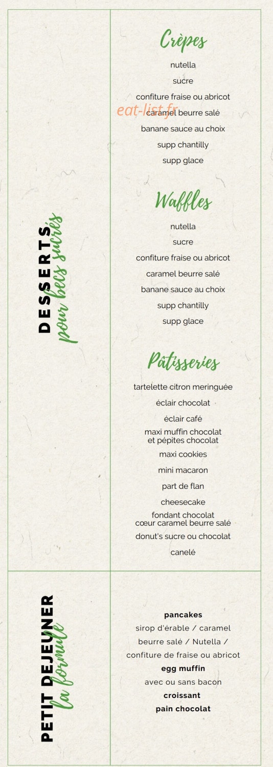 Wall Str'eat Café — carte page 9
