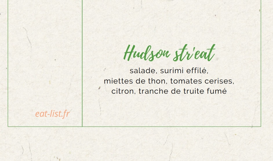 Wall Str'eat Café — carte page 8