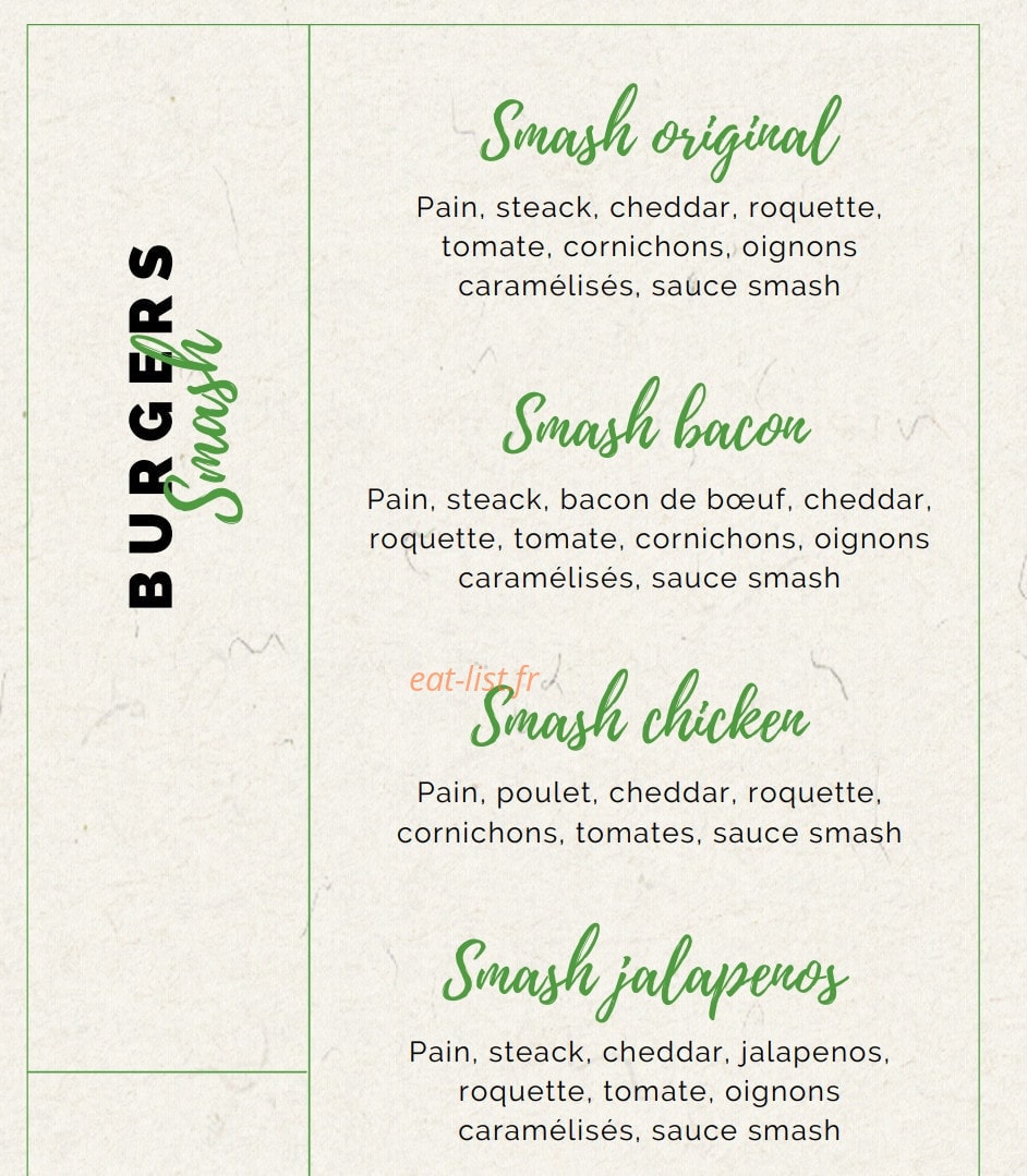 Wall Str'eat Café — carte page 3