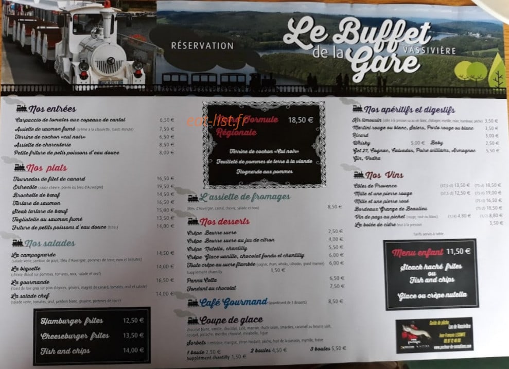 Le Buffet De La Gare — carte page 1