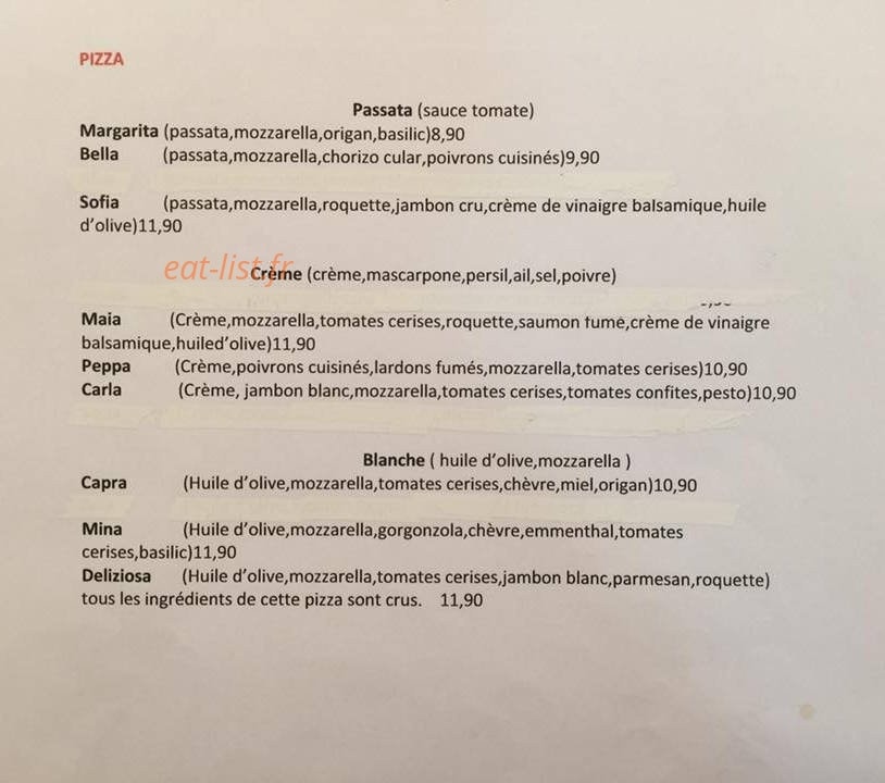 La Cave — carte page 1