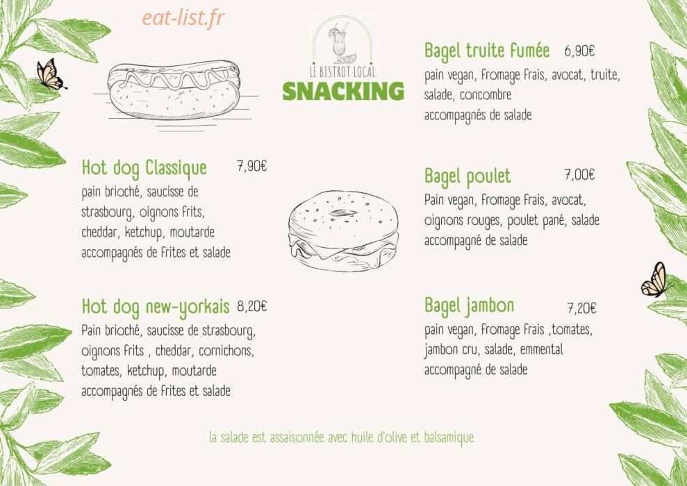 Le Bistrot — carte page 2
