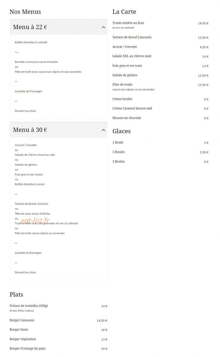 Le Fario — carte page 1