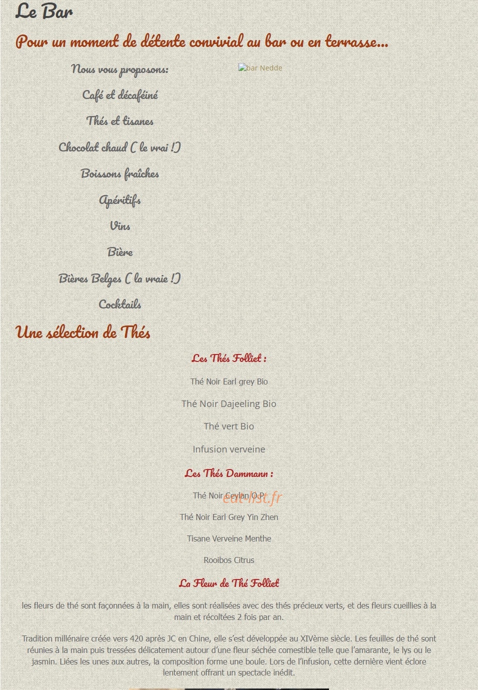 Restaurant Chez Caro'line — carte page 5
