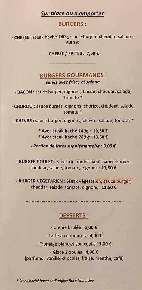 La Cabane — carte page 2