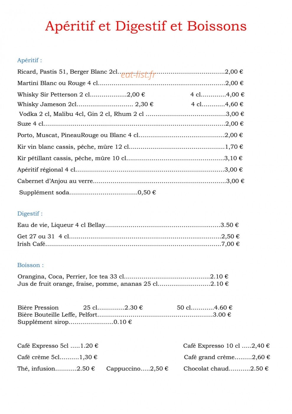 Le Cheyenne — carte page 1