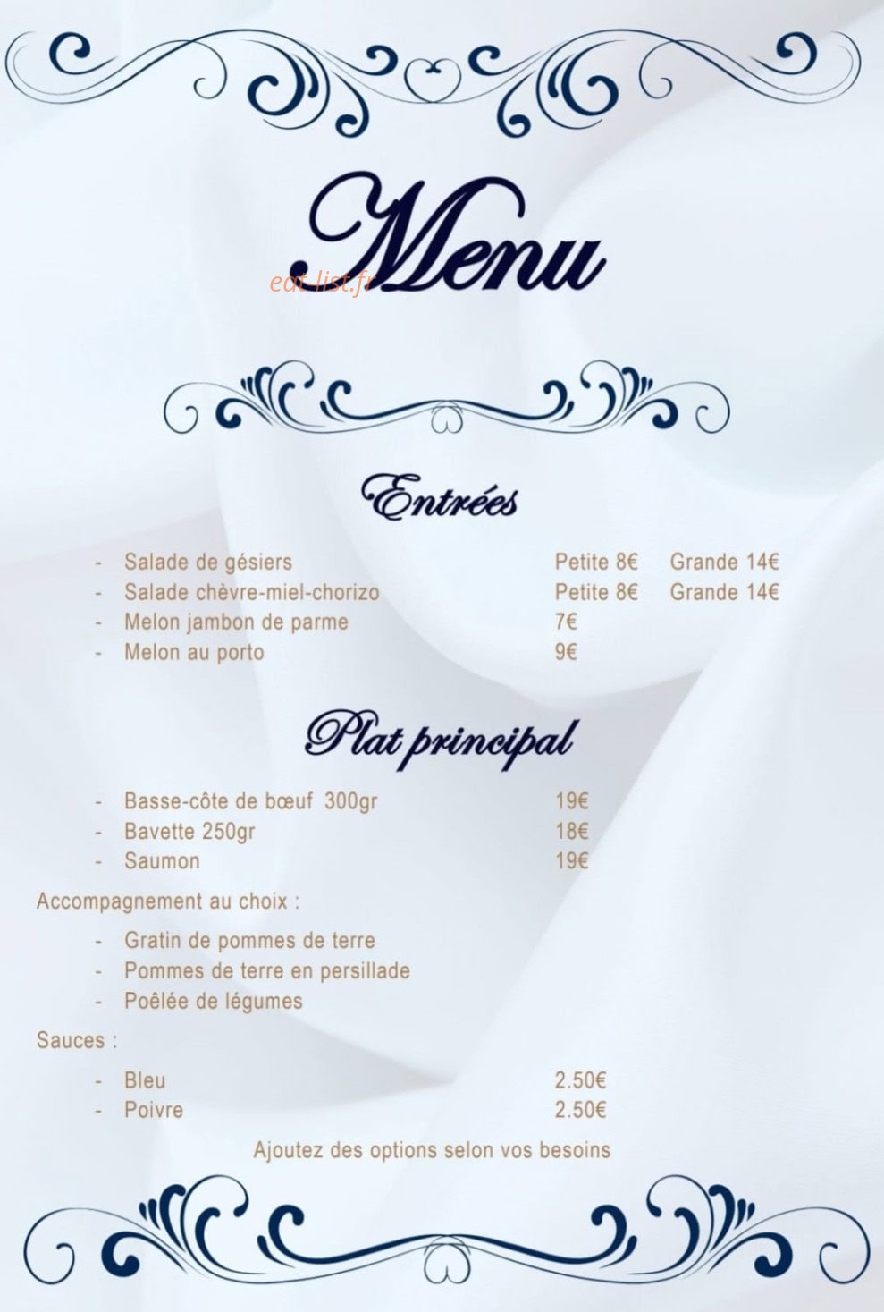 Les Bons Vivants — carte page 1