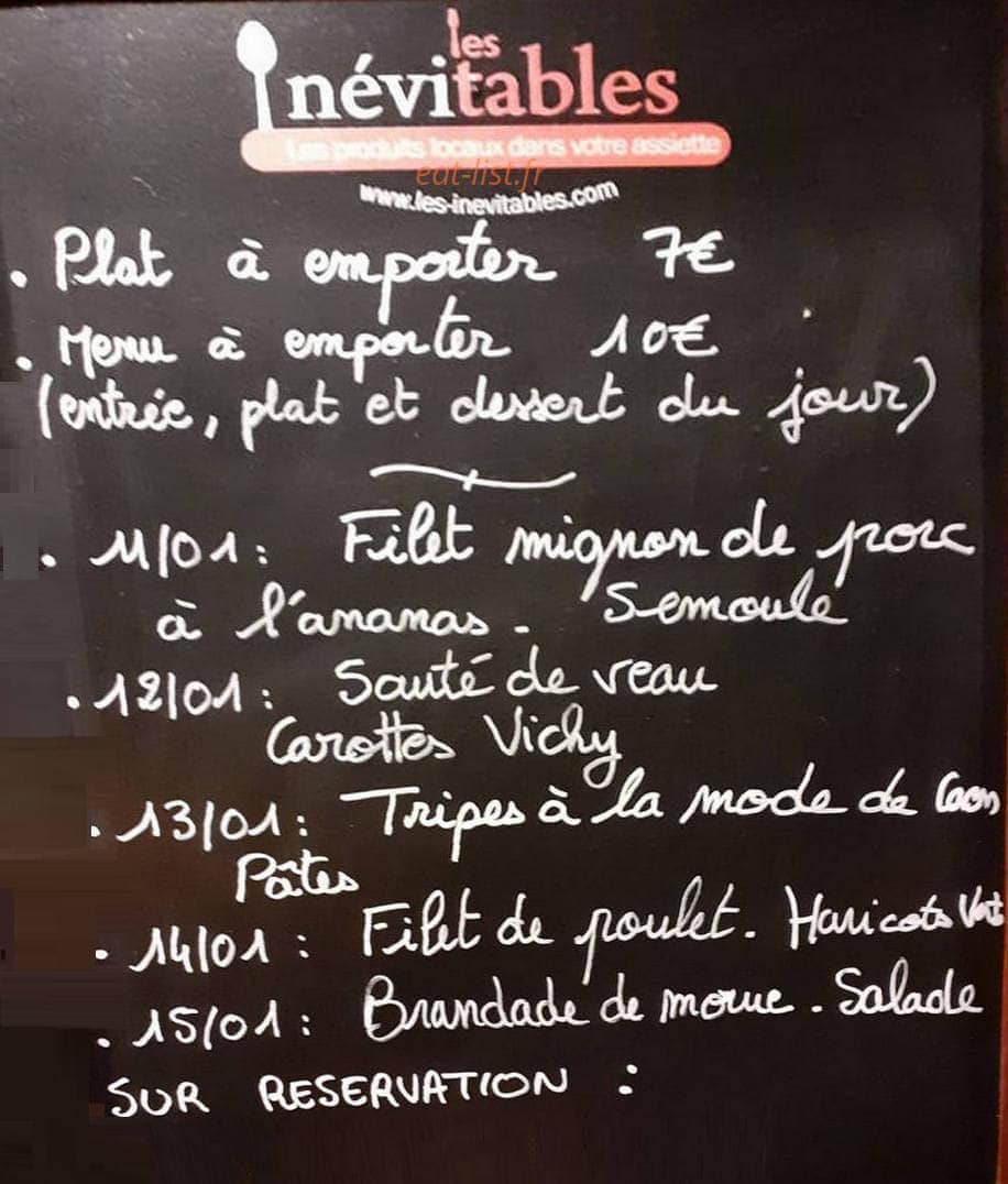Le Bistrot de Stéph — carte page 1