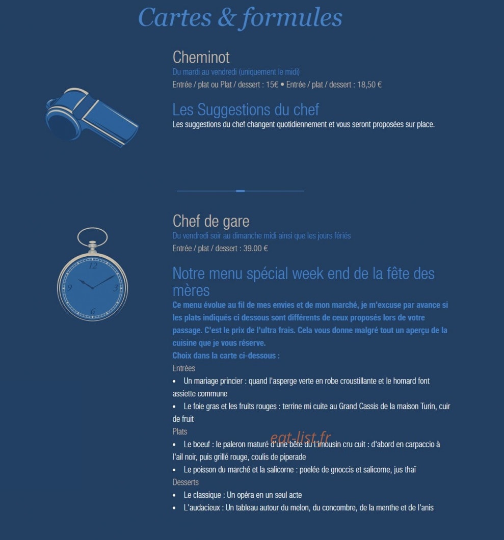La Gare — carte page 1
