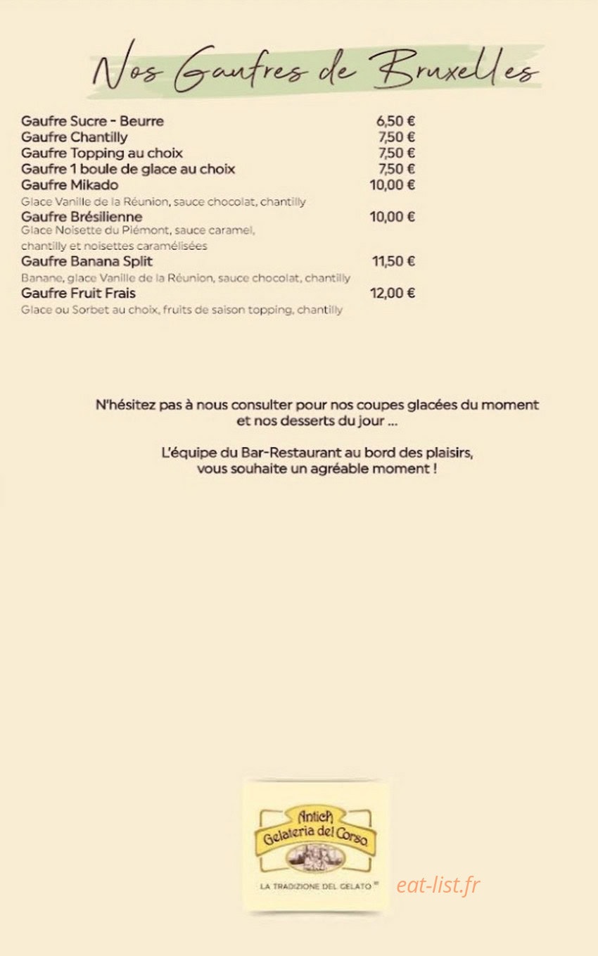 Au bord des plaisirs — carte page 4