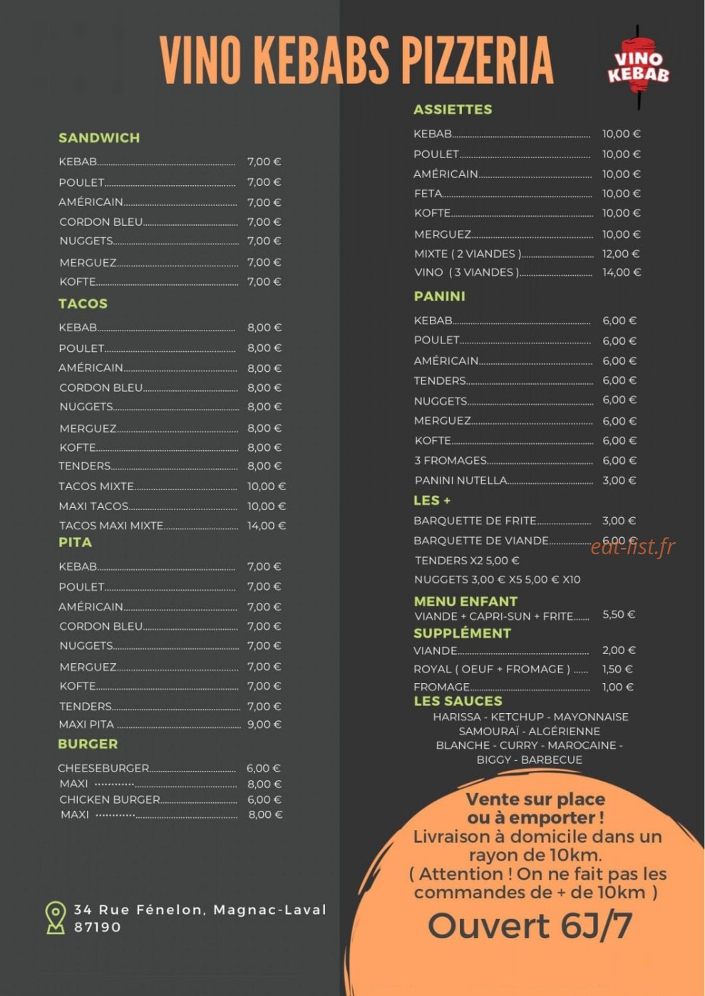 Vino Kebab — carte page 2