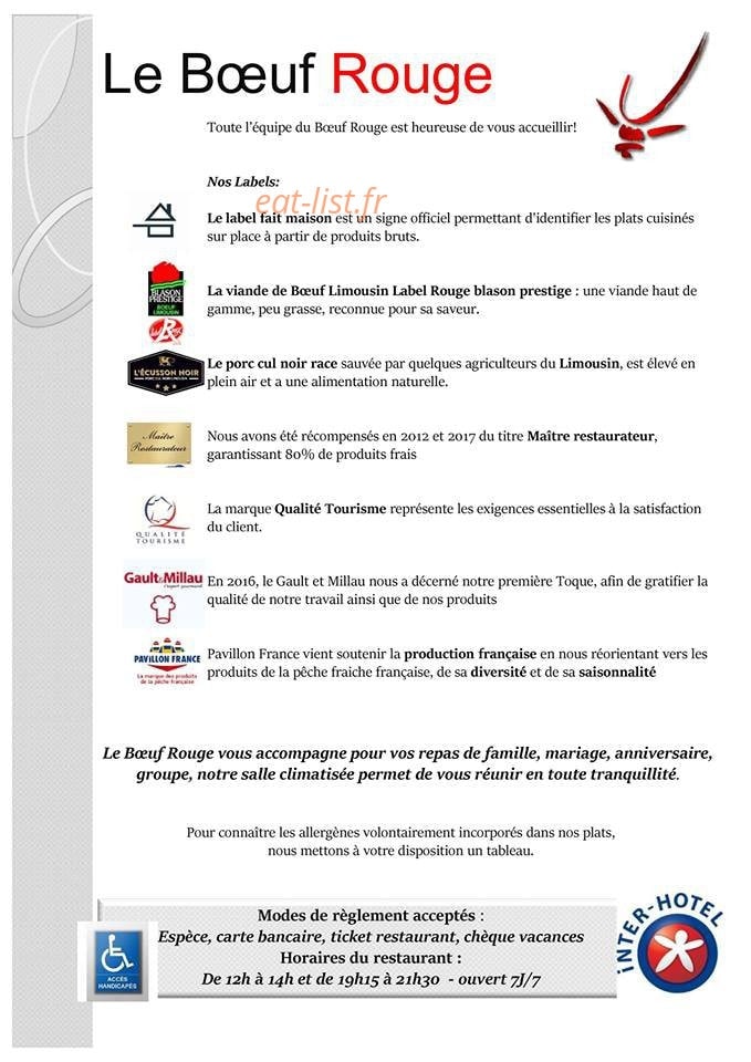 Le boeuf rouge — carte page 1