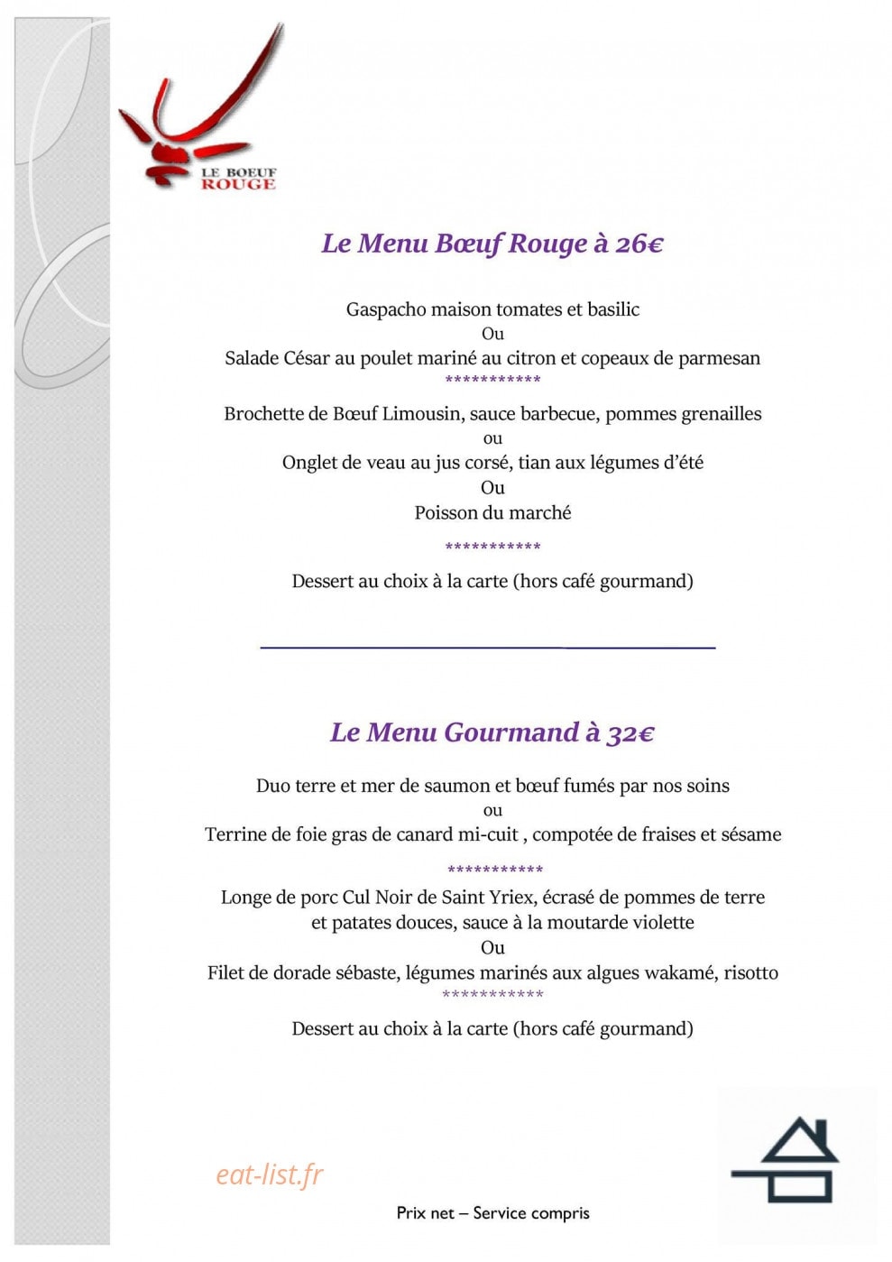 Le boeuf rouge — carte page 4