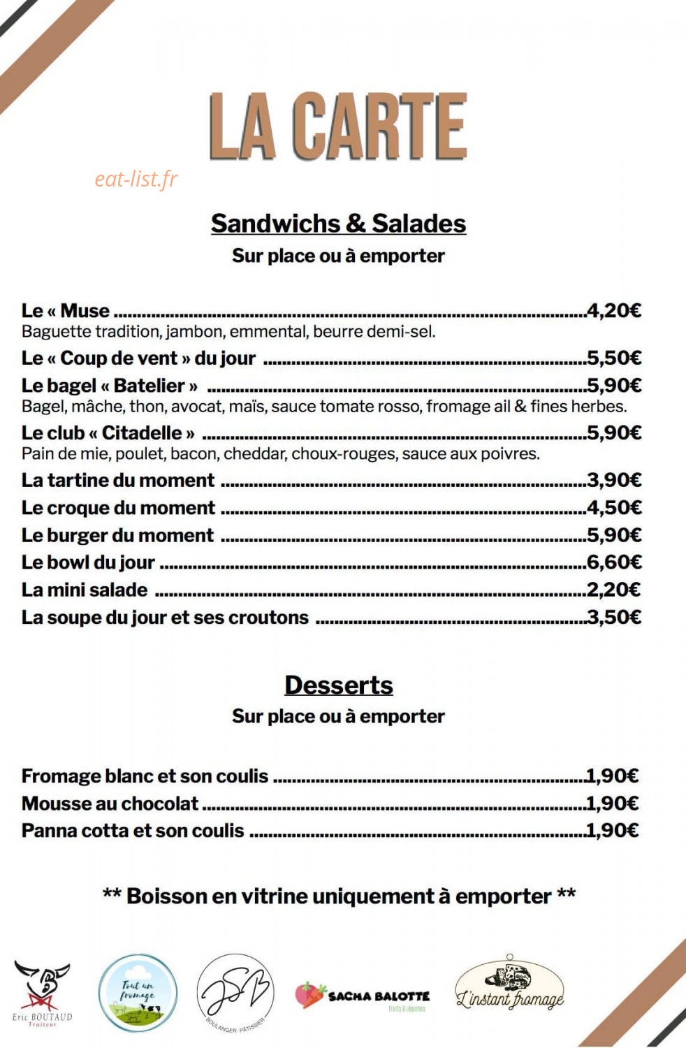 Le Corot — carte page 1