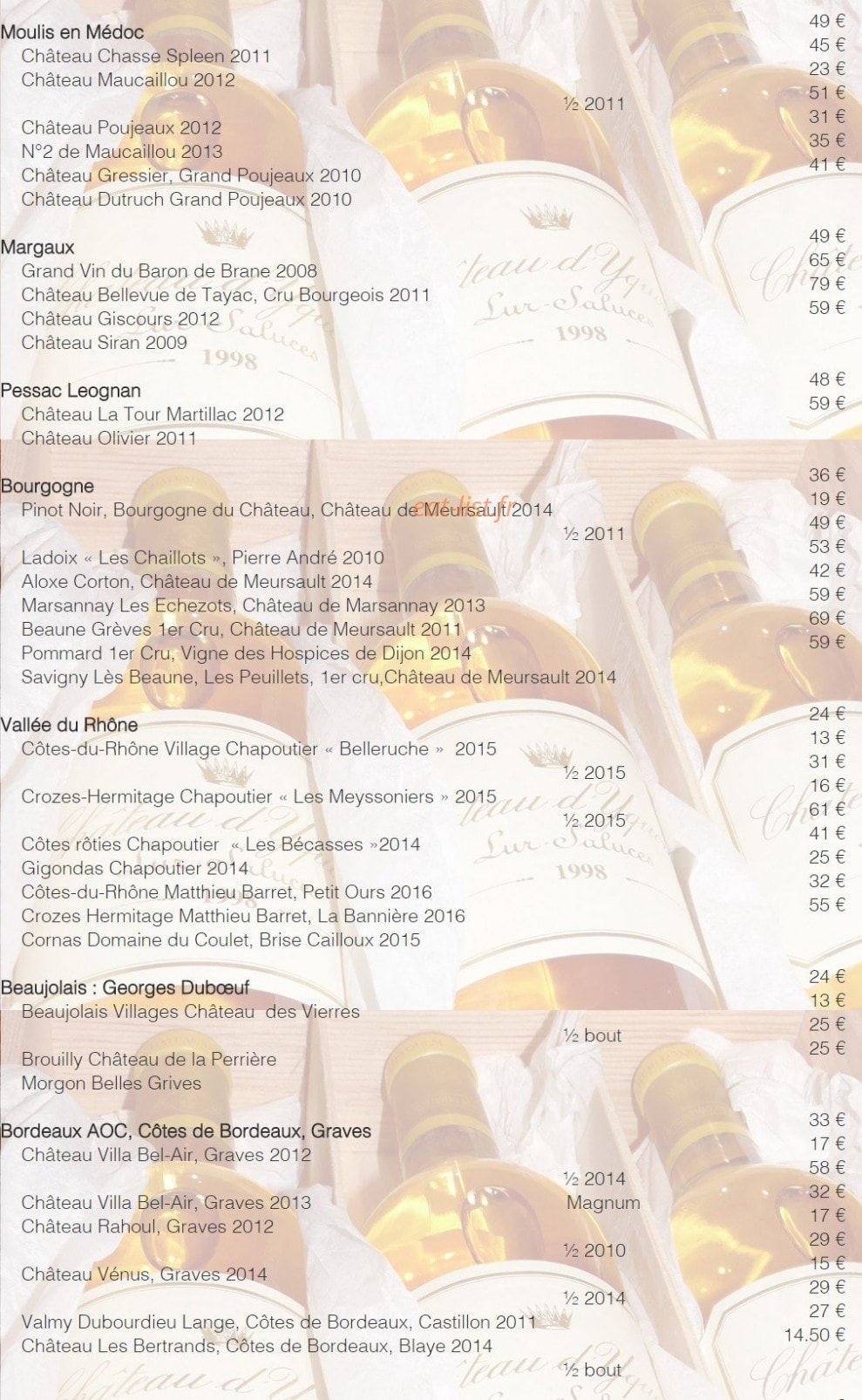 Le Relais de Comodoliac — carte page 8