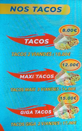 Super Kebab — carte page 1
