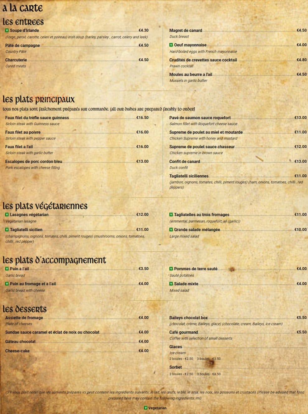 Le trefle Irlandais — carte page 5
