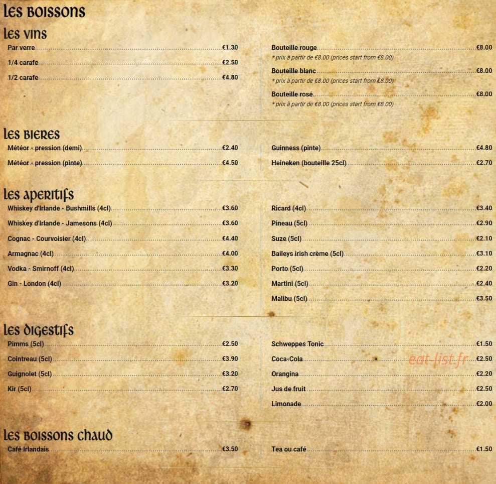 Le trefle Irlandais — carte page 6