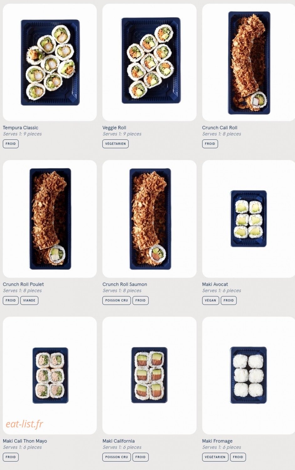 Carte et menu de Sushi Daily à Boisseuil — Maki et Roll