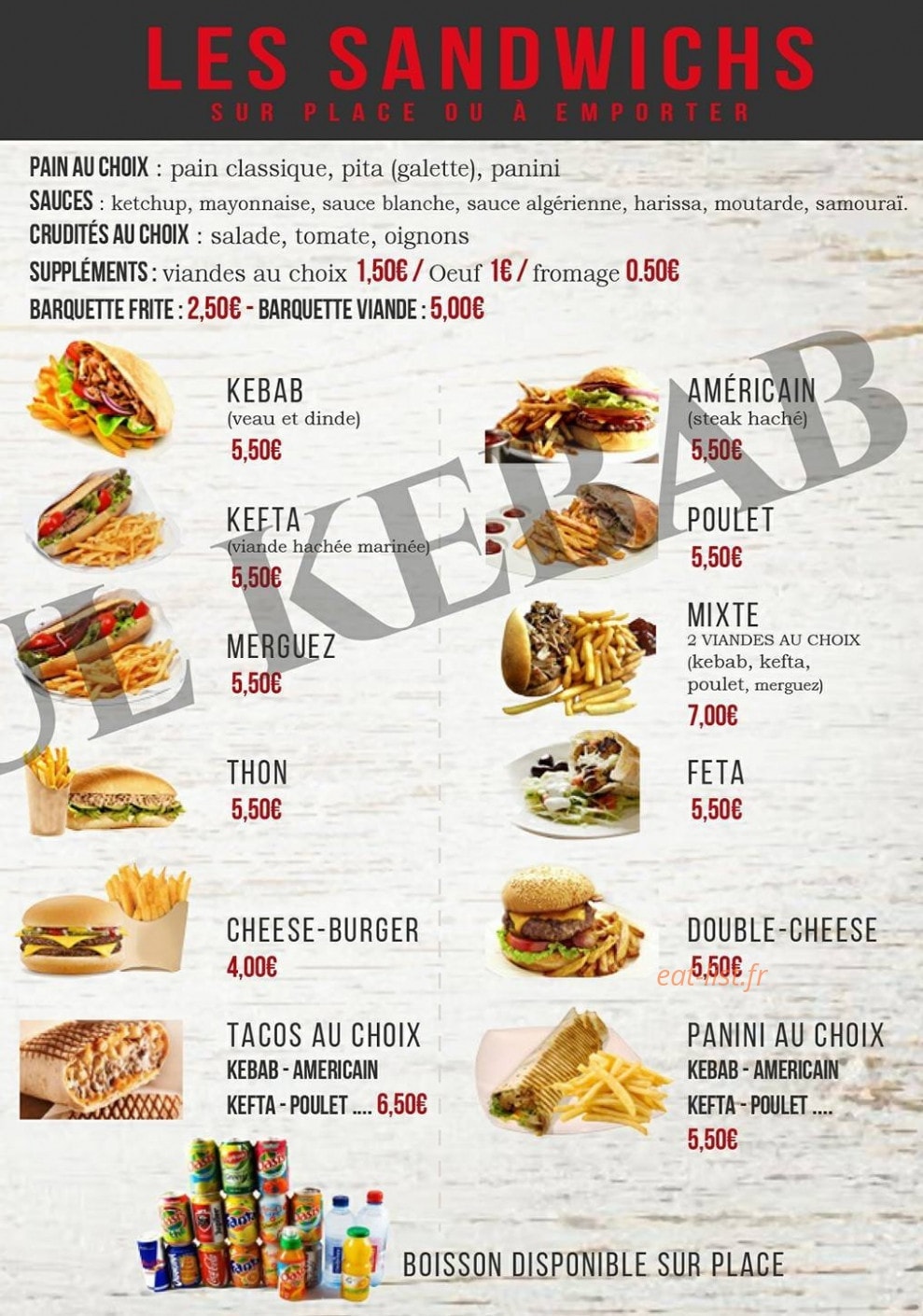 Istanbul Kebab — carte page 3