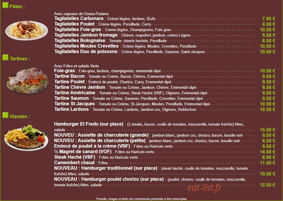 El Fredo — carte page 2