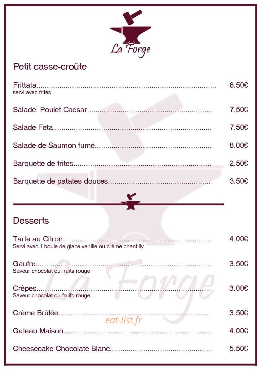 La Forge — carte page 2