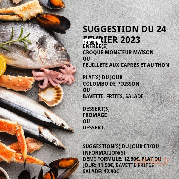 Au P'tit Bonheur — carte page 1