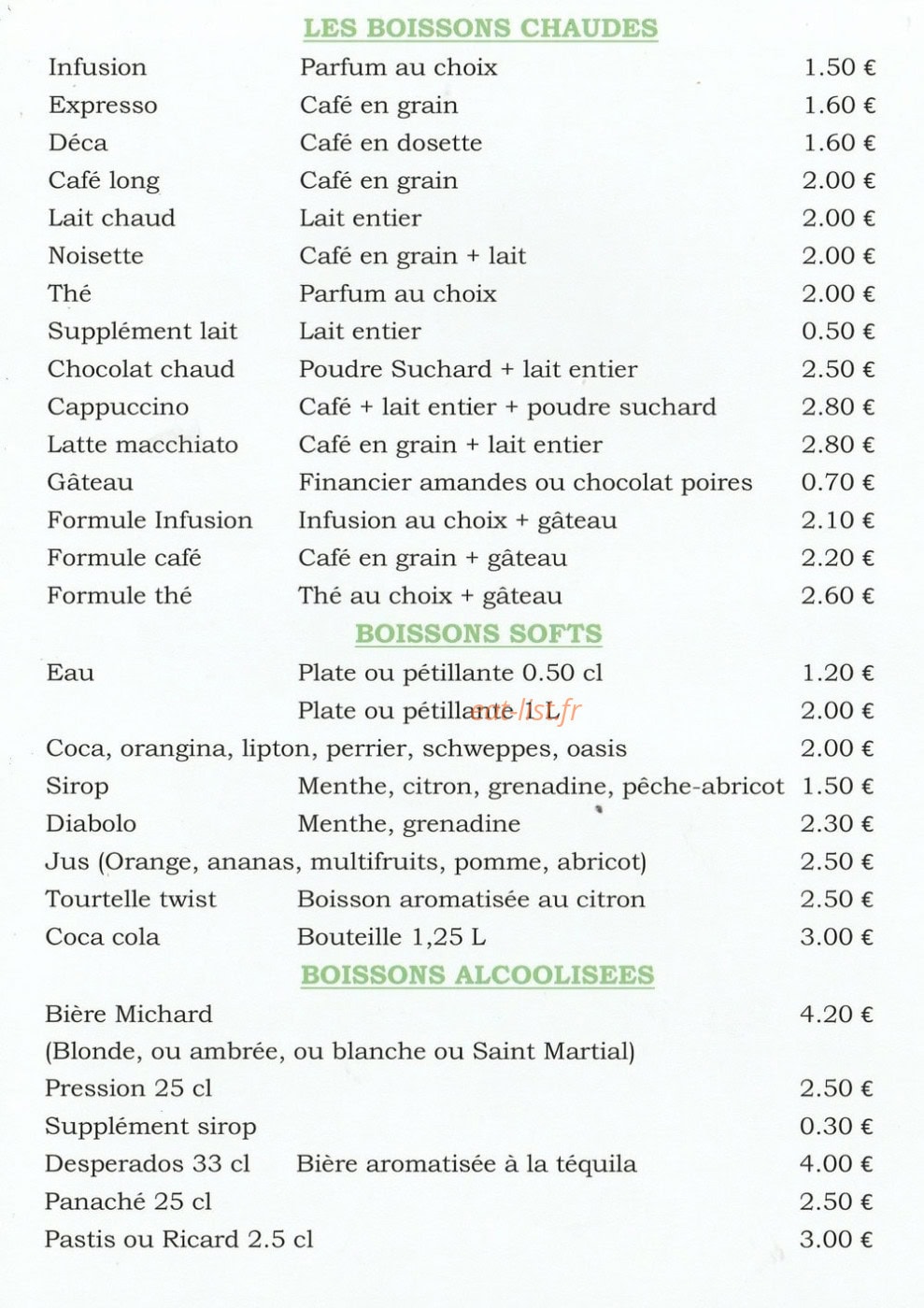 Le Café Presse — carte page 4