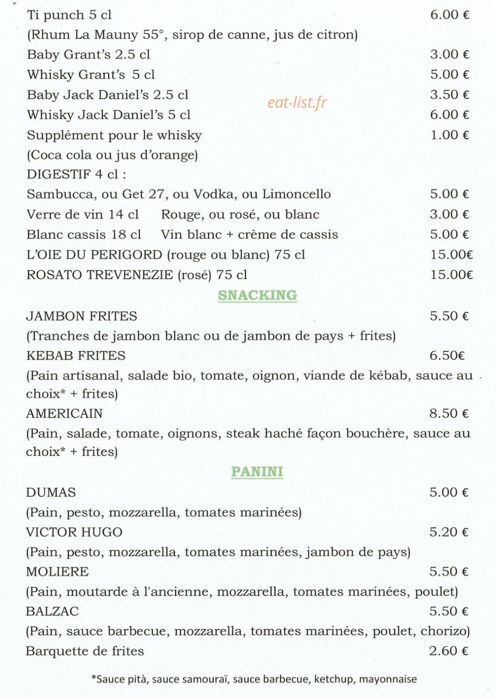 Le Café Presse — carte page 2