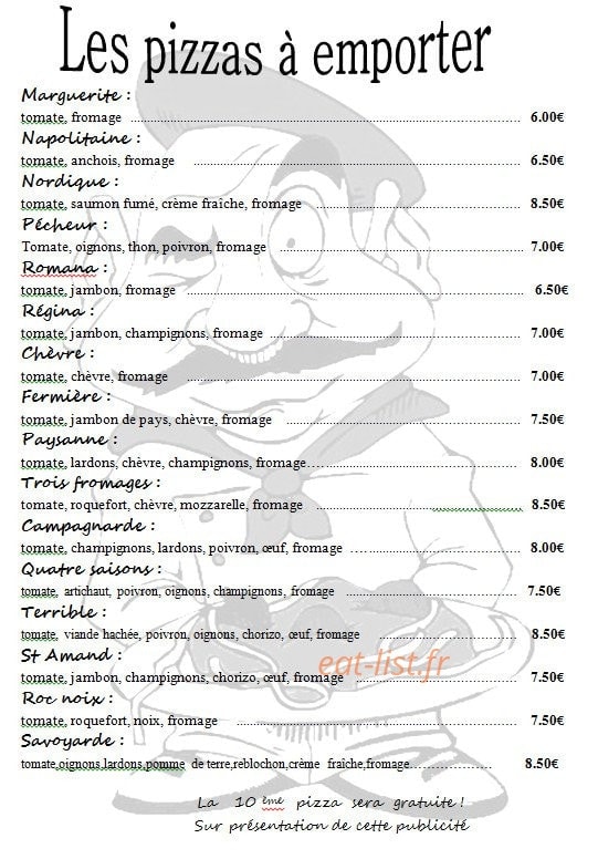 Le Saint Amand — carte page 1