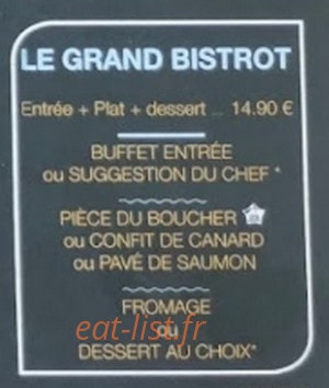 Bistrot du marché Bellac — carte page 8