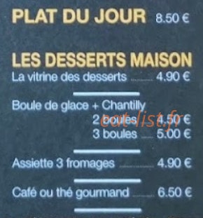 Bistrot du marché Bellac — carte page 4