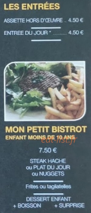 Bistrot du marché Bellac — carte page 1