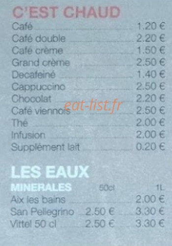 Bistrot du marché Bellac — carte page 10