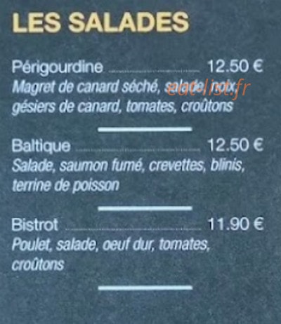 Bistrot du marché Bellac — carte page 5
