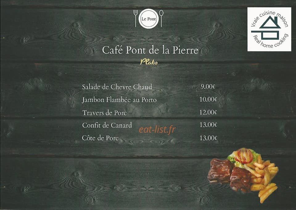 Café Pont de la Pierre — carte page 5