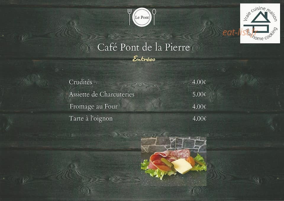 Café Pont de la Pierre — carte page 2