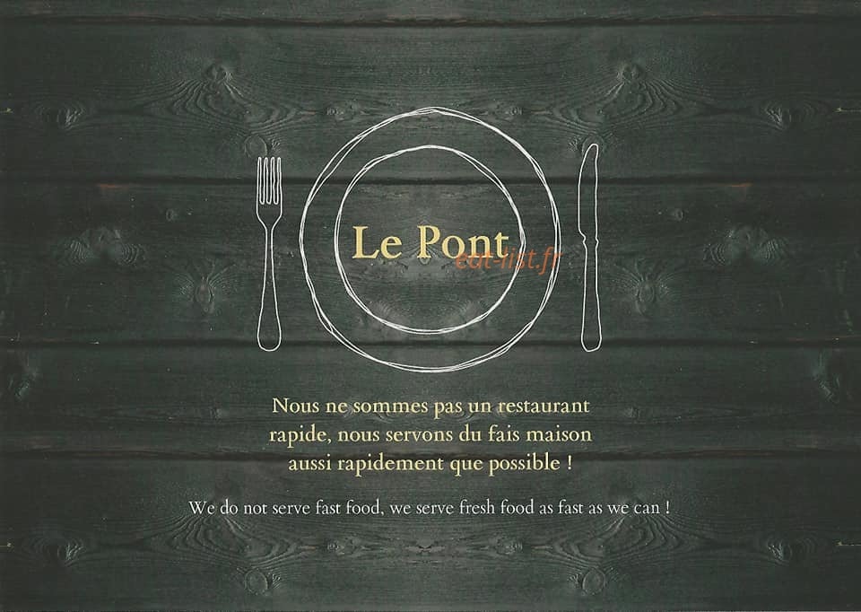 Café Pont de la Pierre — carte page 1
