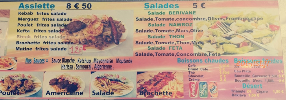 Matine Kebab — carte page 2