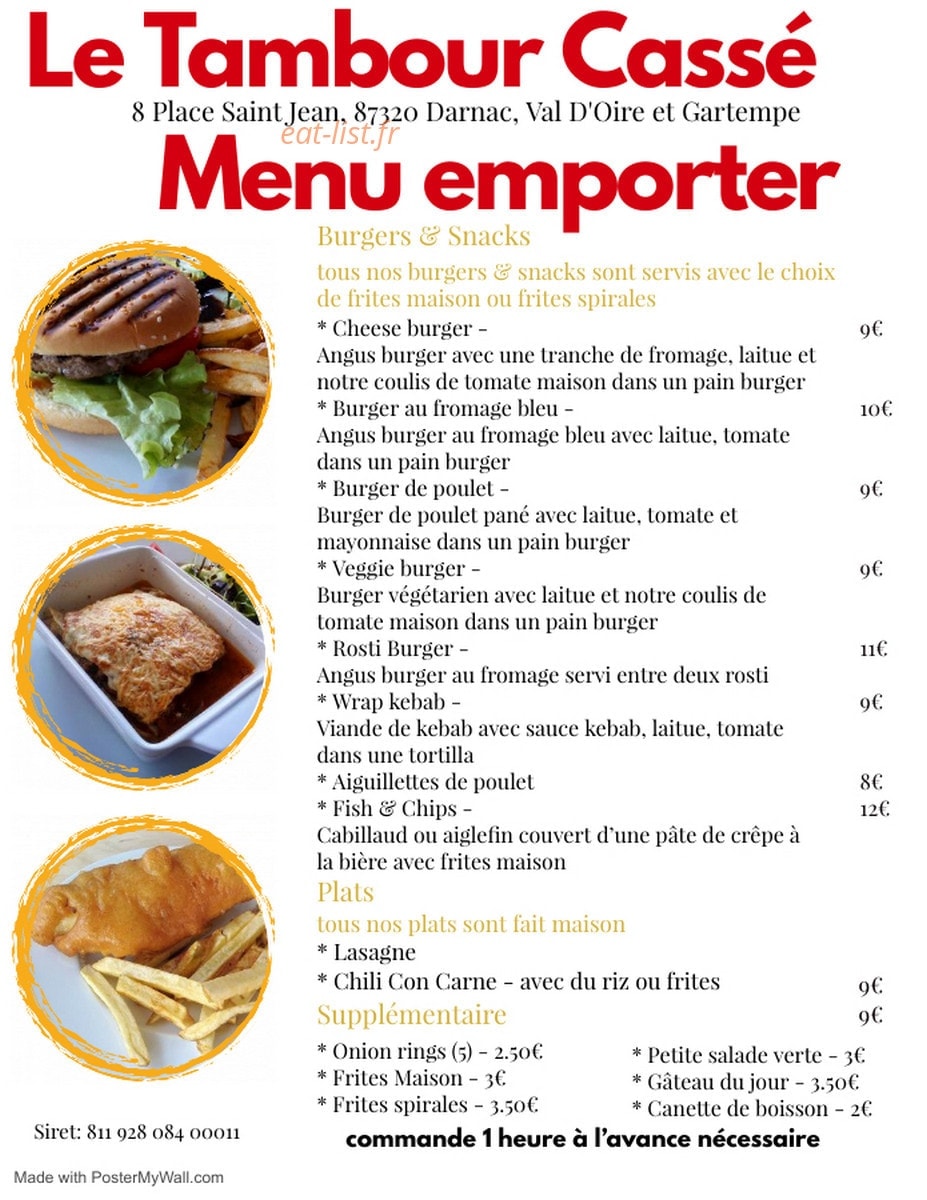 Le Tambour Cassé — carte page 1