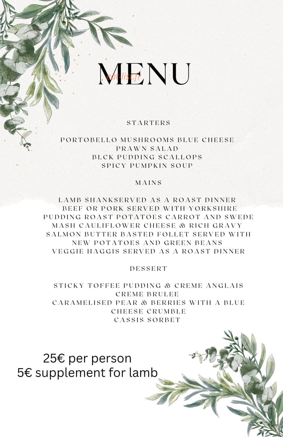 Chez Rasleau — carte page 1