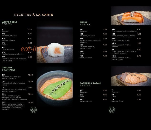 Le katana sushi — carte page 5