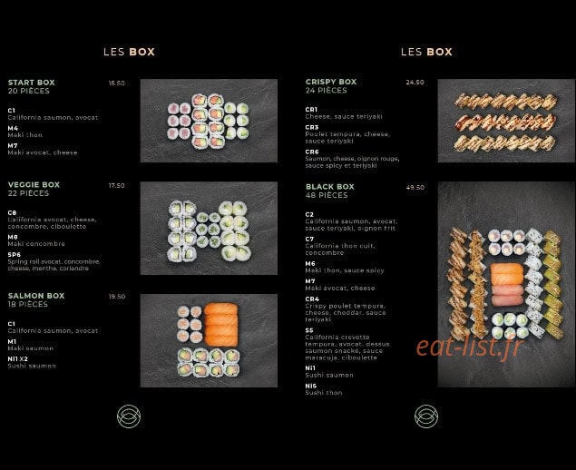 Le katana sushi — carte page 4