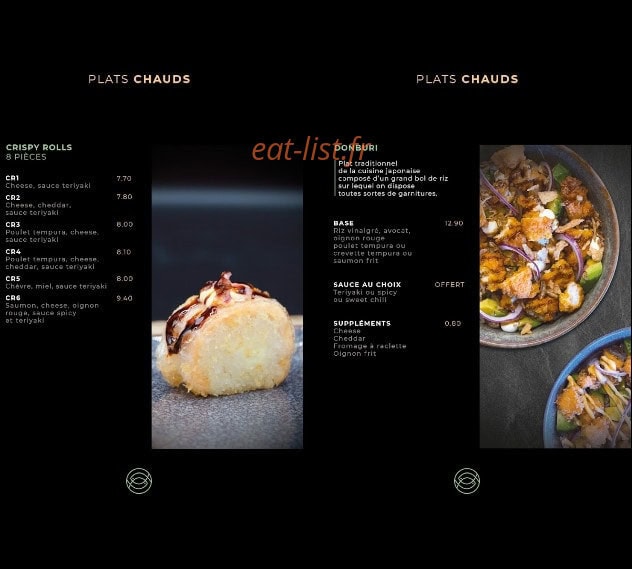 Le katana sushi — carte page 2