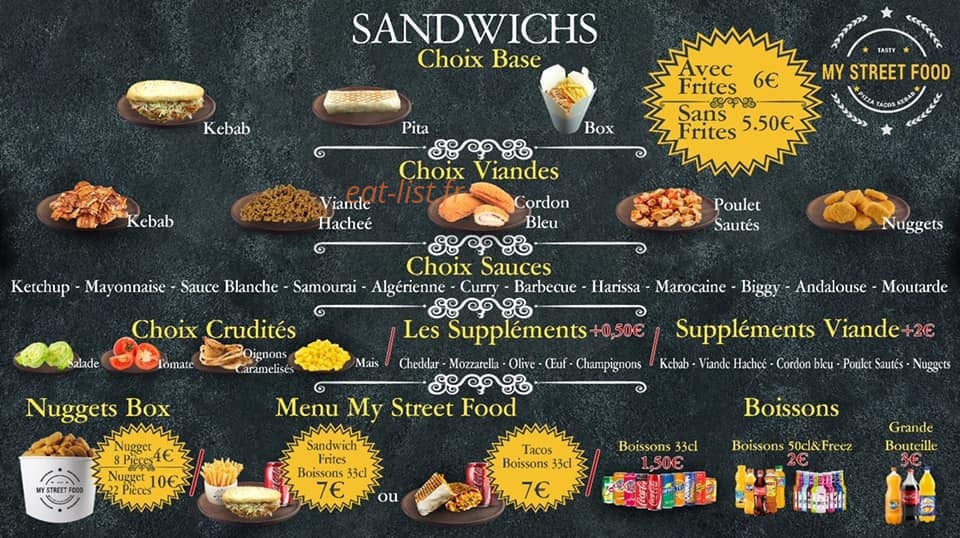 My Street Food — carte page 3